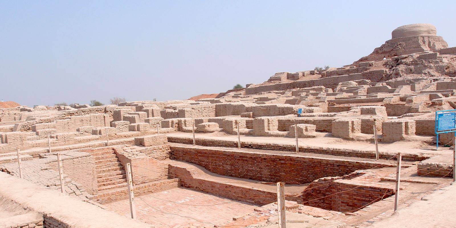 Brick ruins of houses and streets at Mohenjo-daro